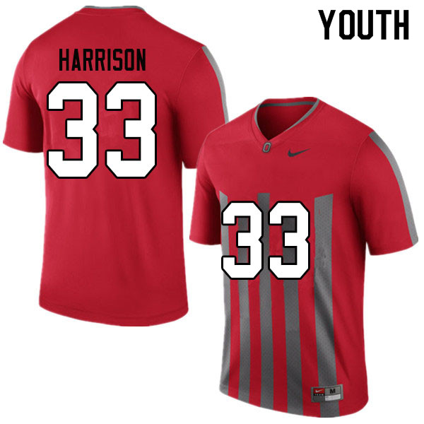 Youth #33 Zach Harrison Ohio State Buckeyes College Football Jerseys Sale-Throwback